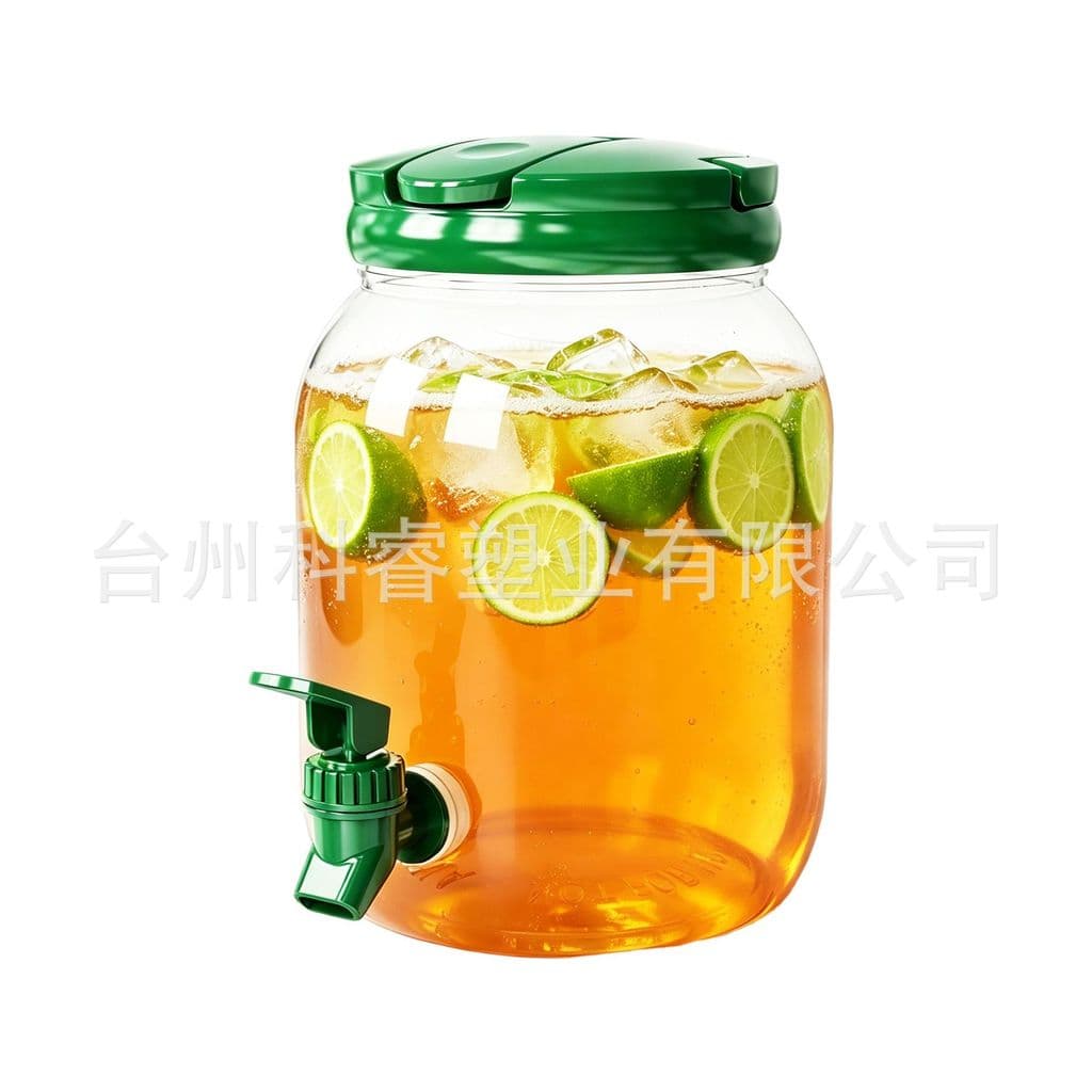 Barril de bebidas de 2500ML com torneira, conjunto de jarra de plástico para suco com copos, barril de cerveja transpare