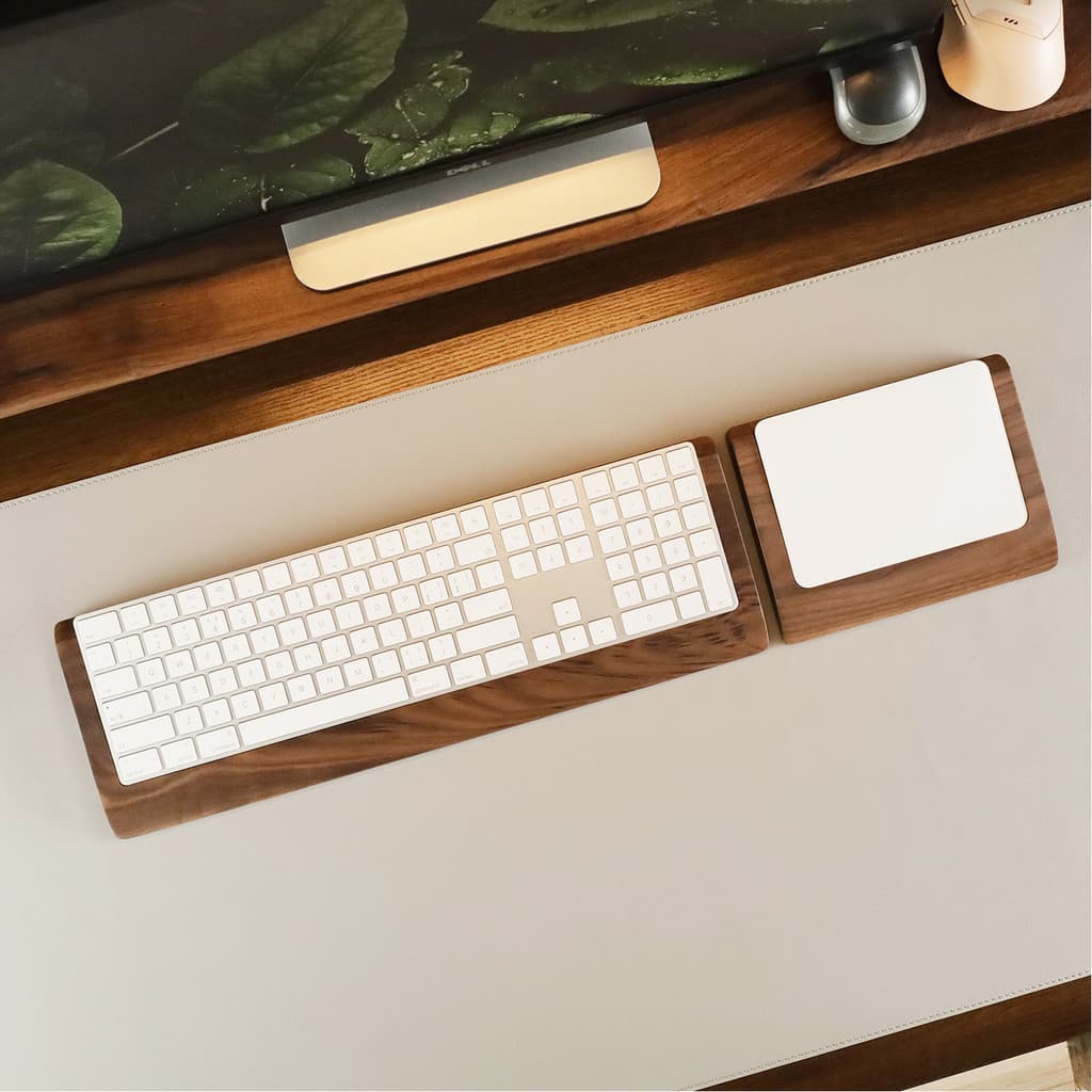 Teclado mágico de nogueira preta, Base de suporte para teclado mágico de 2 gerações, almofada de descanso para teclado m