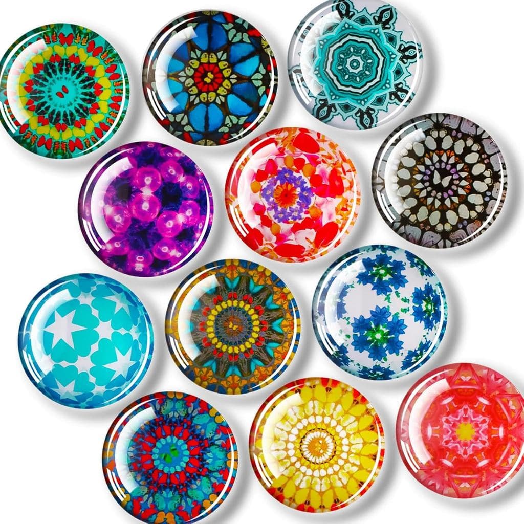 FINDMAG 12 Peças de Ímãs de Geladeira, Ímãs Decorativos para Quadro Branco, Ímã de Geladeira Fofo, Ímã Circular Divertid