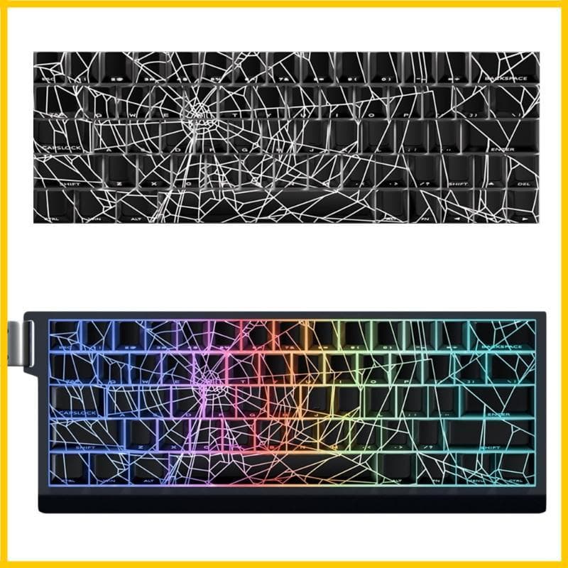 Spiders Perfil Original Keycaps 64 74Key Shine Through Backlit keycapst Para 60 61 63 64 65 67 Teclado Mecânico