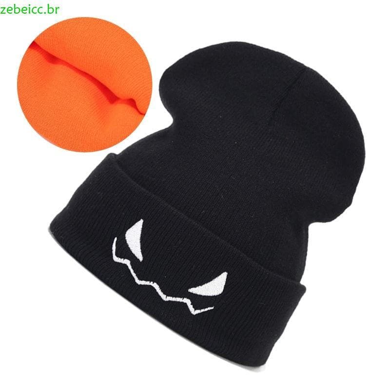 zebeicc Fun Pumpkin Unissex Costume Chapéus Halloween Quente Macio Chapéu Crochê