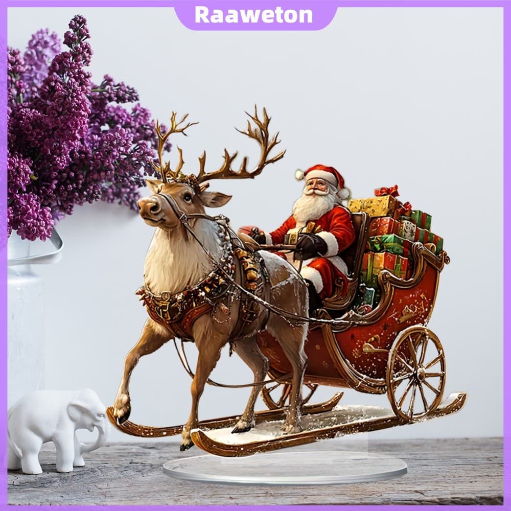 Decoração Elegante De Mesa De Natal Dupla Face Com Acabamento Artístico Para Aprimoramento Festivo E Presente I [Raaawet