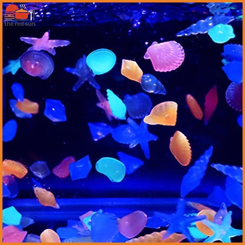 TSBR 100 Peças/Pa Pedras Luminosas Marinhas Coloridas Simulando Concha Estrela Do Mar Tanque De Peixes Seixos Enfeites D