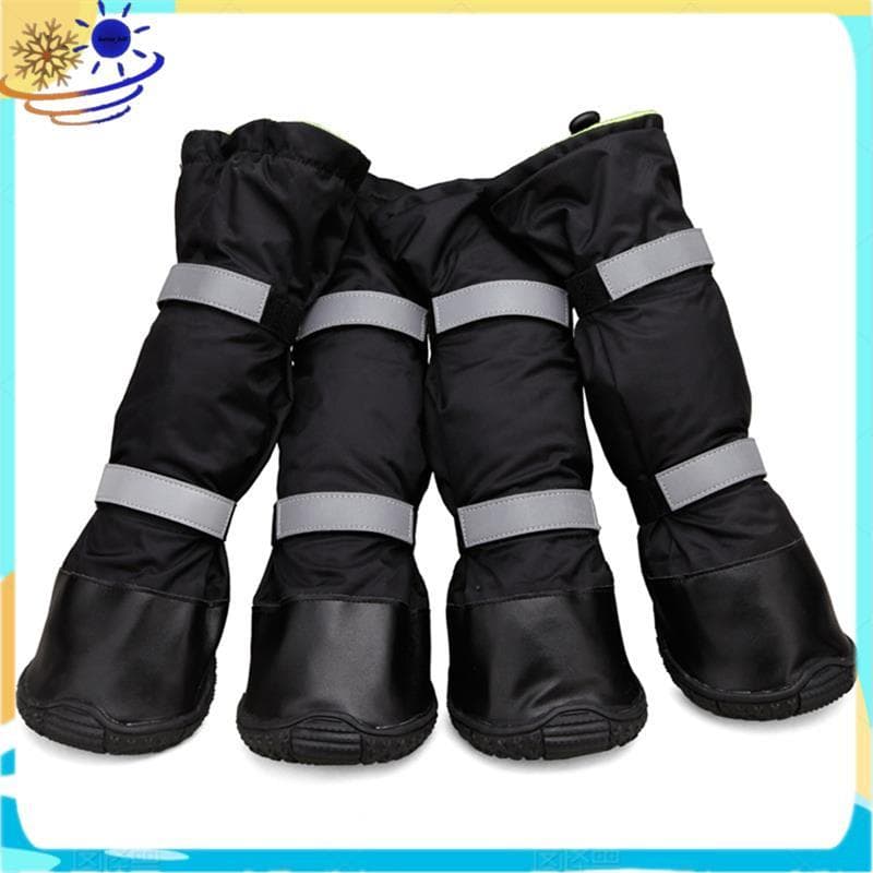 [Le's Shop] Sapatos Impermeáveis Para Cães Botas De Caminhada Antiderrapantes E Respiráveis Protetores De Pés 90