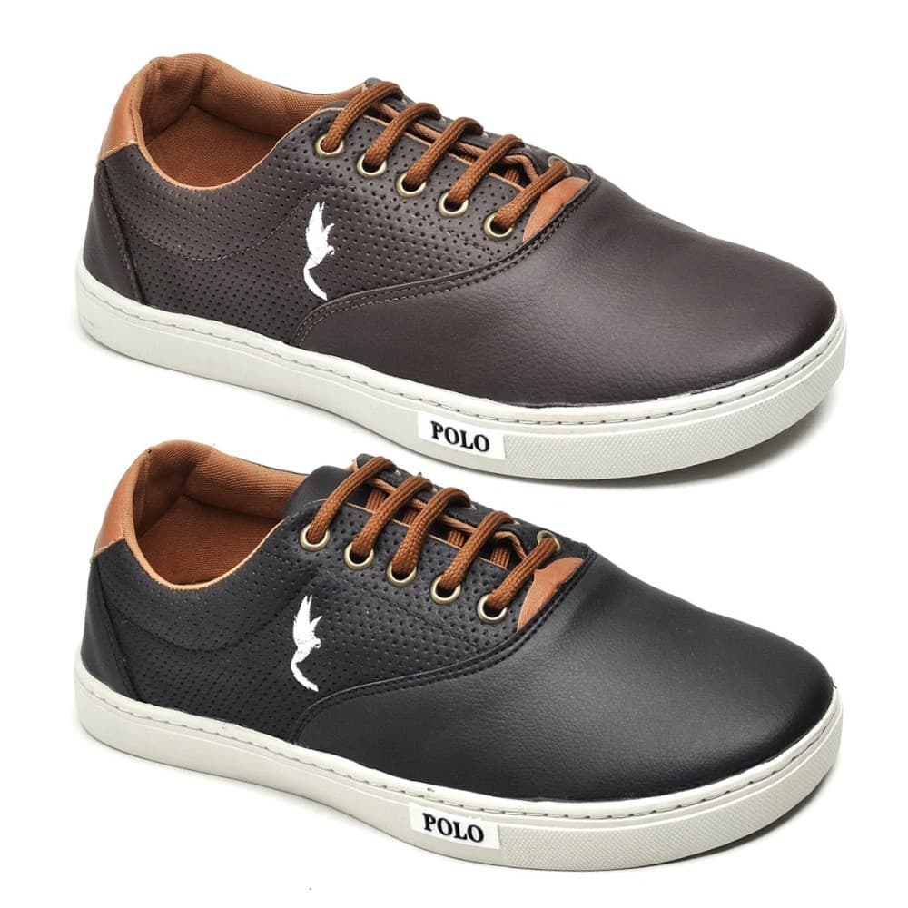 Kit 2 Pares Tenis Masculino Infantil Juvenil em Lona Confortável e Macio
