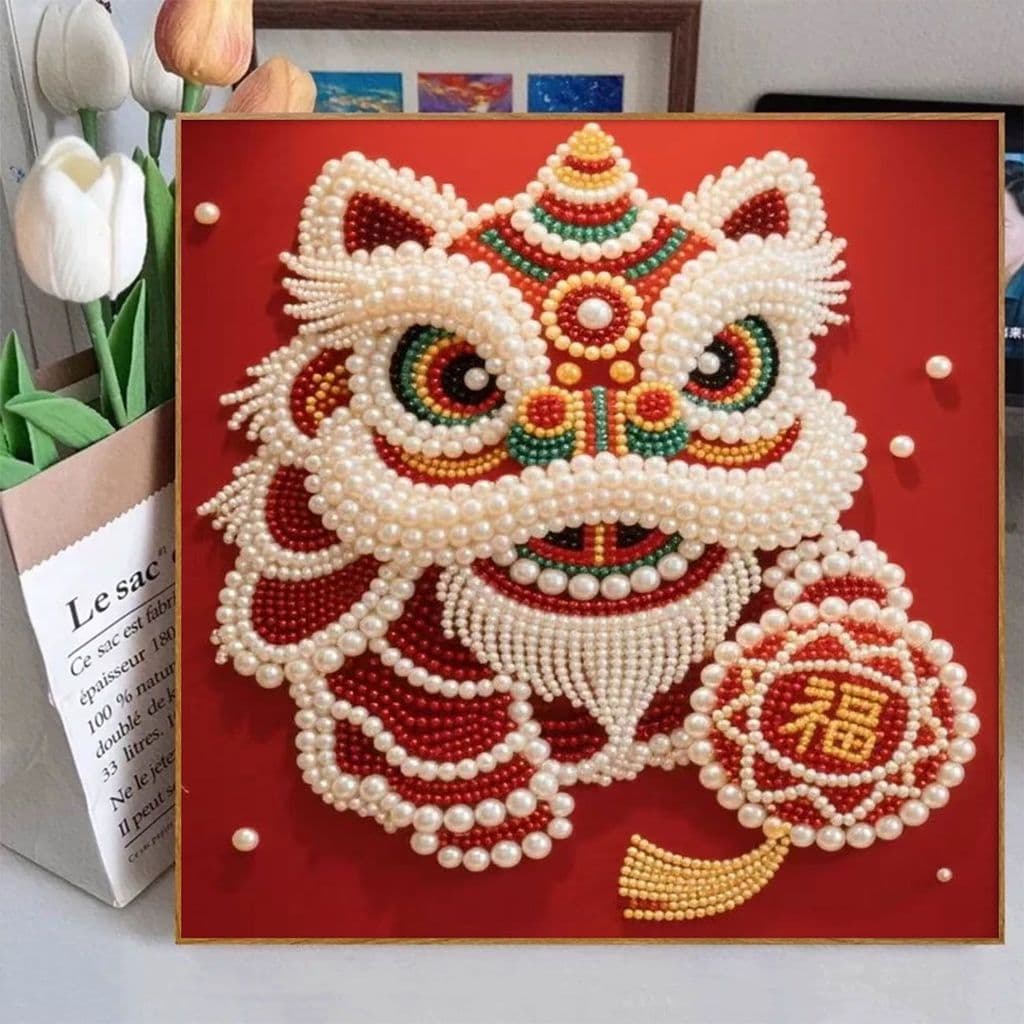 High-End ano novo personagem da sorte pintura de pérolas pacote de Material diy atividade artesanal pintura a óleo Digit