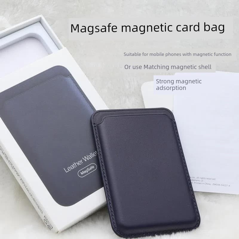 carteira magsafe Porta-cartões magnético Magsafe adequado para Apple iphone15promax Capa de telefone de couro 13Pro Port