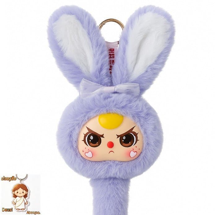 Boneco de Pelúcia Bebê com Três Orelhas Grandes e Espelho – Boneco Surpresa Colecionável • Figura Misteriosa • Modelo Su