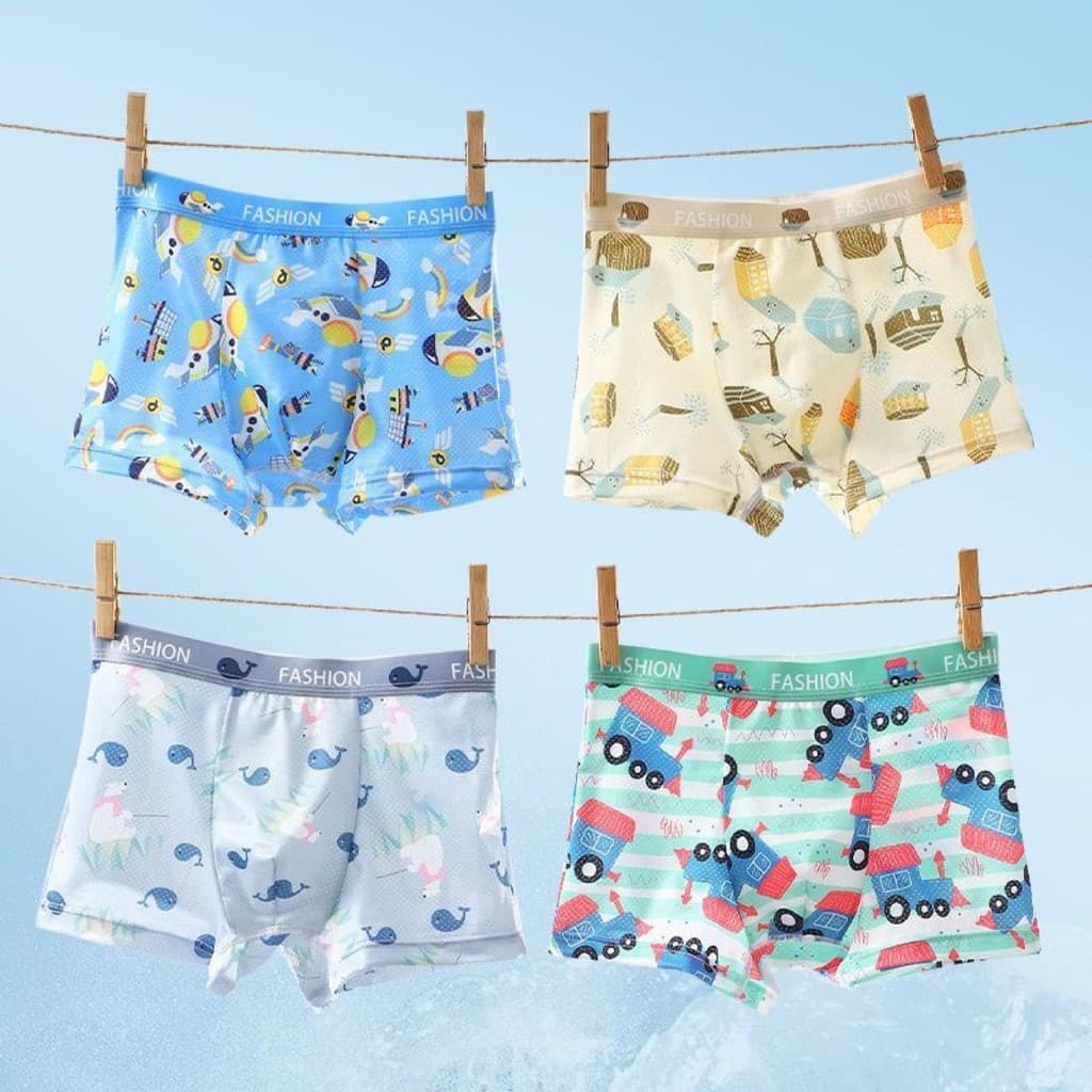 Roupa íntima masculina sem costura de seda gelada ultrafina respirável sem clipe de bunda médio grande menino Boxer maci