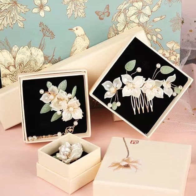 [13.000 pessoas coletaram] Presentes para o Dia dos Namorados e Festival Qixi: acessório de cabelo Hanfu com camélia, co