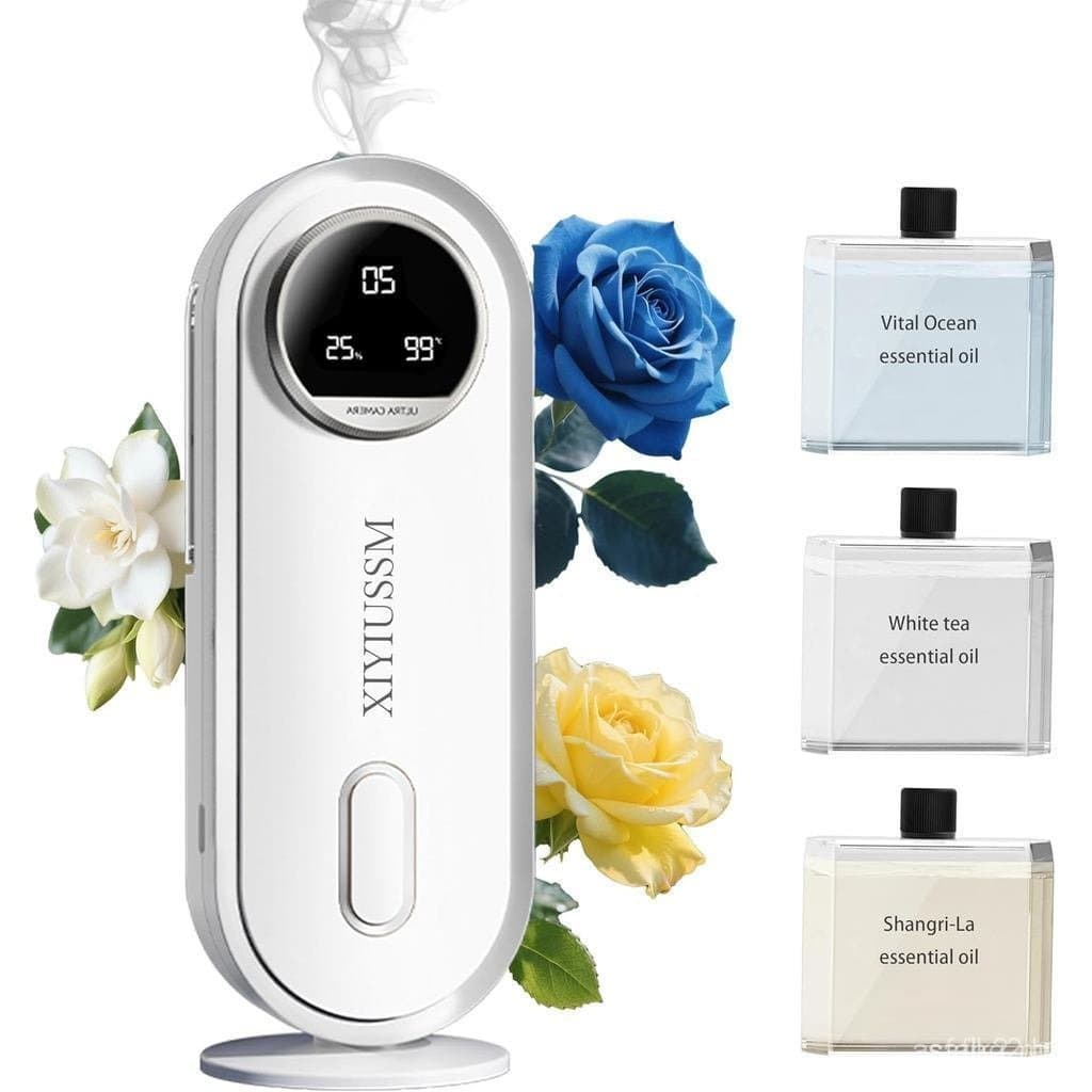 Difusor de Aroma de Óleos Essenciais Anidrosos, Adequado para Casa e Carro, Difusor de Aroma Portátil, Com 7 Tipos de Mo
