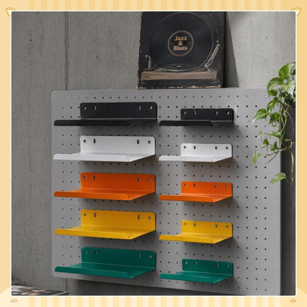 Rack De Armazenamento  Pegboard , Design Multicamadas Montado Na Parede Com Espaçamento De Furos De 16 Mm
