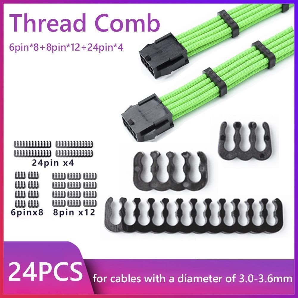 Pente De Cabo 24pcs Para Cabos De Alimentação De PC De 3.0-3.6 Mm , Gerenciadores De Computador