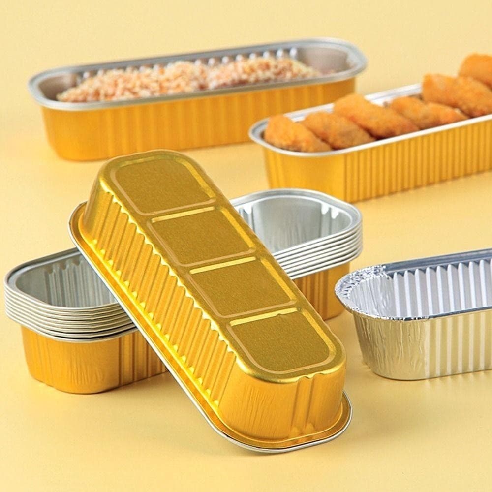 Lata De Folha De Alumínio De 20/40 Unidades , Mini Caixa Embalagem De Pão Reutilizável Lavável , Antiaderente