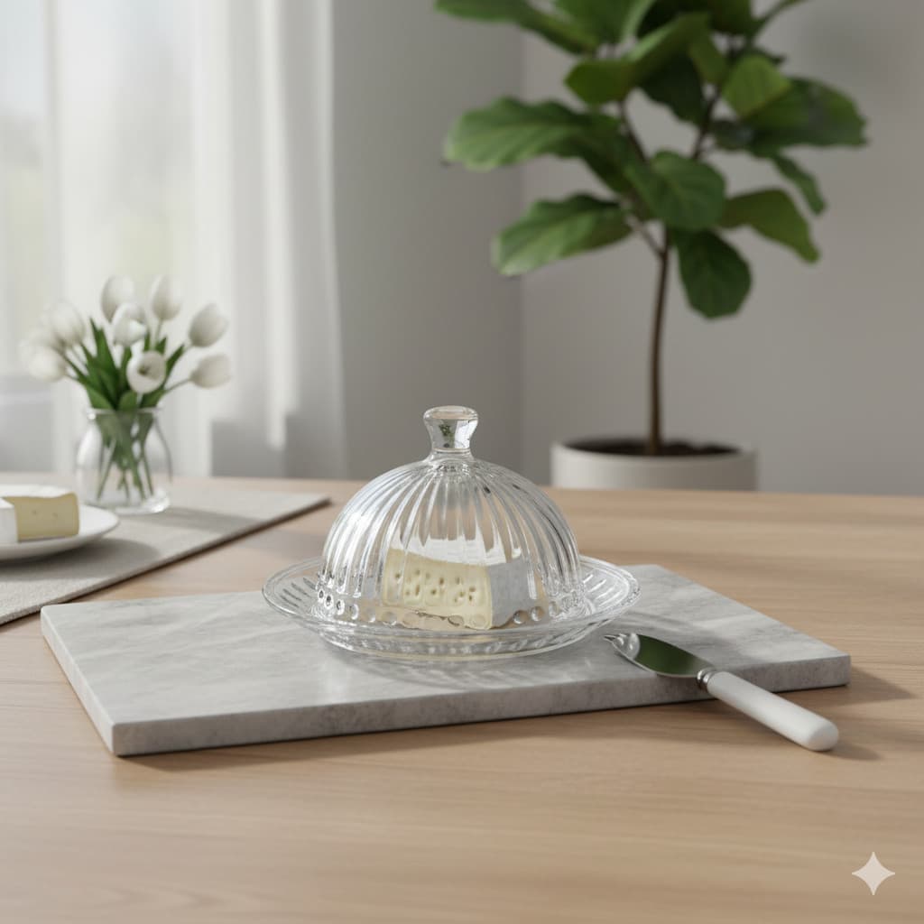 Queijeira de Cristal com Tampa 20cm Empire Lyor