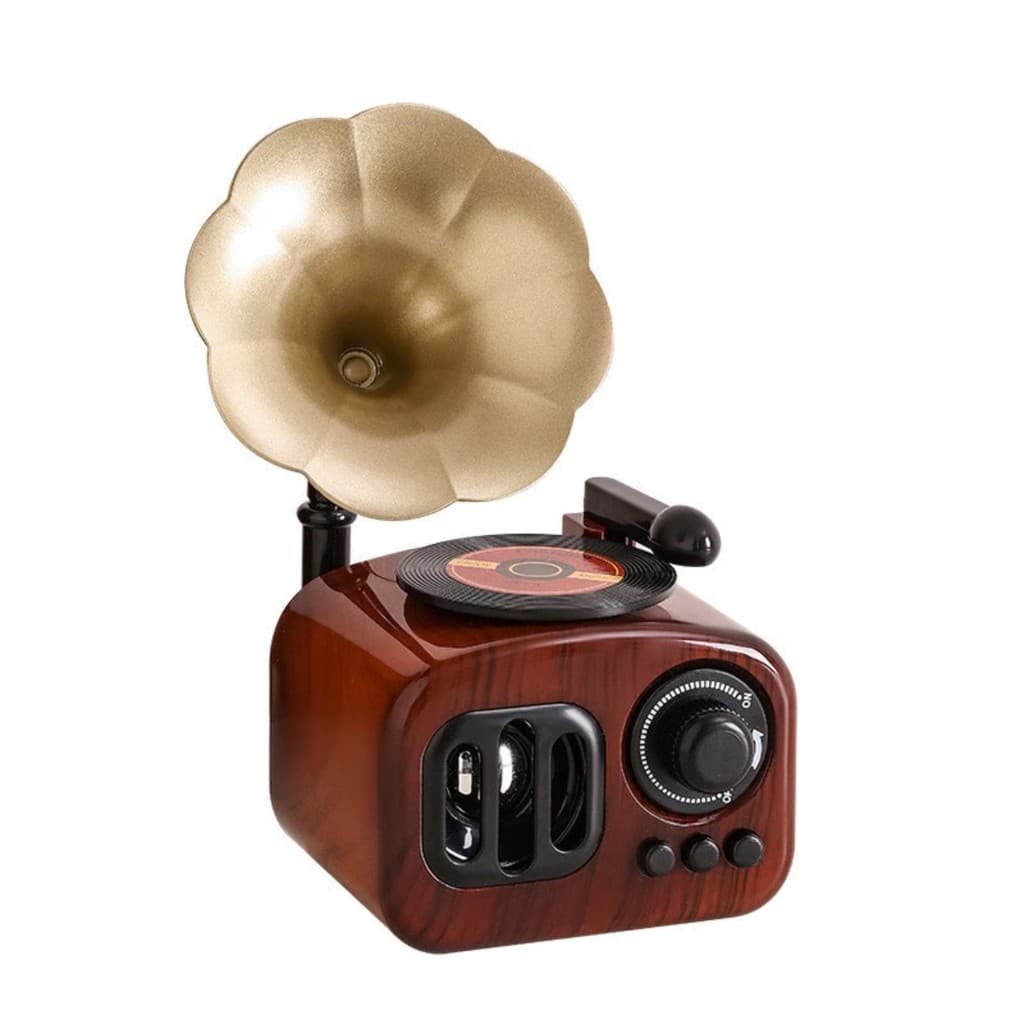 Mini Caixa de Música DANTAS Fonógrafo Gramofone Retrô Clássico Musical Vintage Decoração Presente Manivela