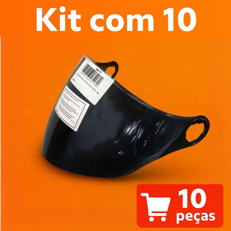Kit Viseira Fumê Capacete Pro Tork New Liberty 3 Aberto