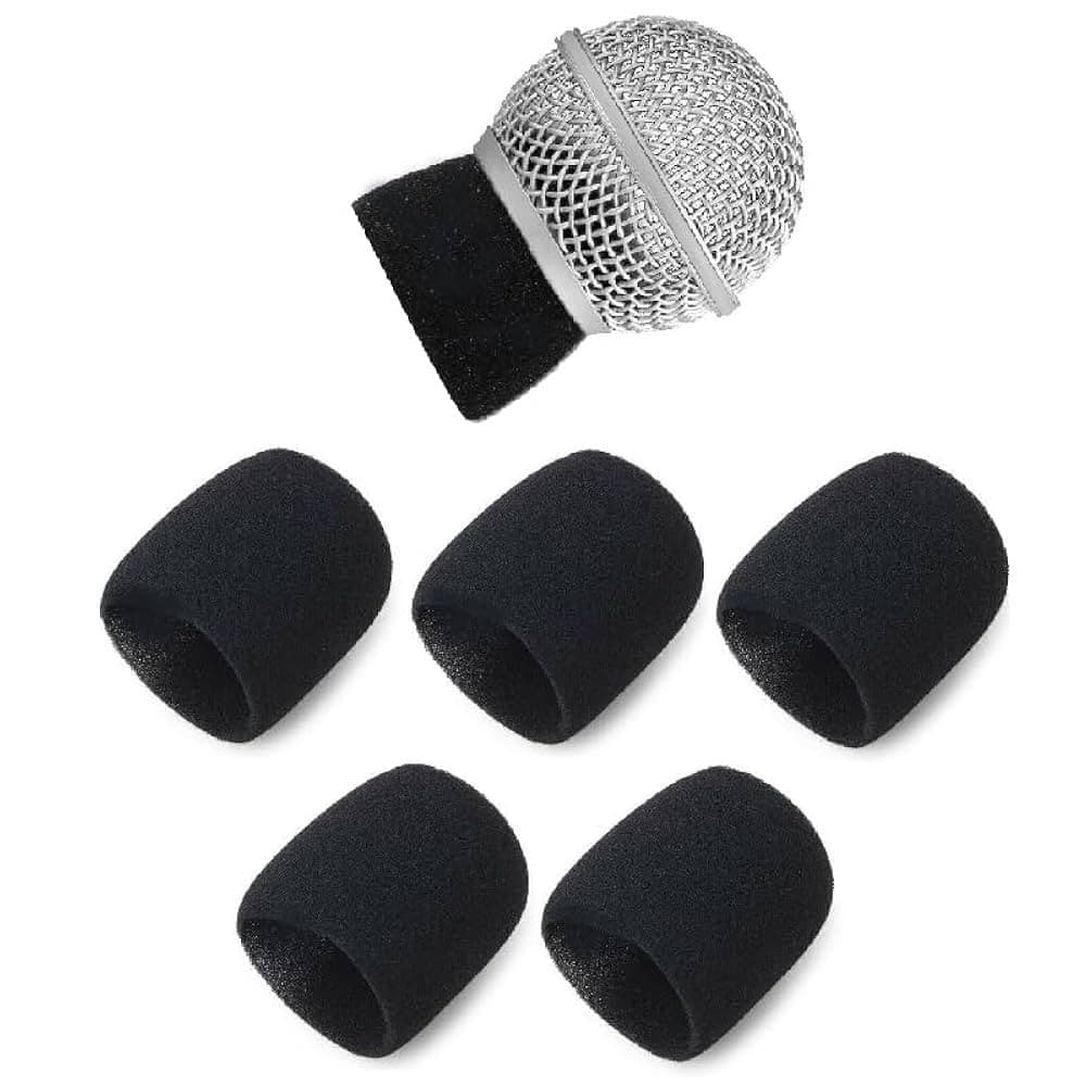 Espuma Preta Para Microfone Dinâmico Padrão 58 Kit 2