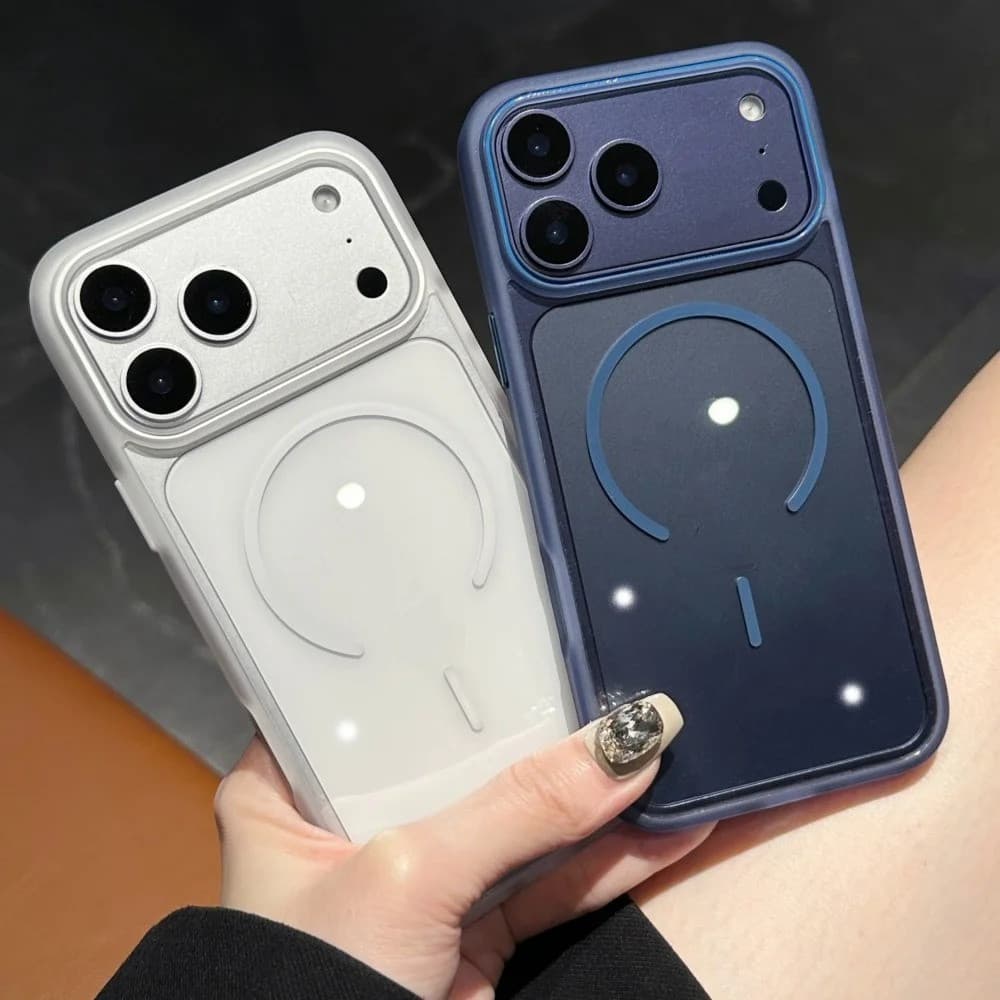 HD Cristal Transparente Brilhante Caso Magnético Para iPhone 17 Ar 16 15 14 13 12 11 Pro Max Plus Doces Robusto PC Magsa