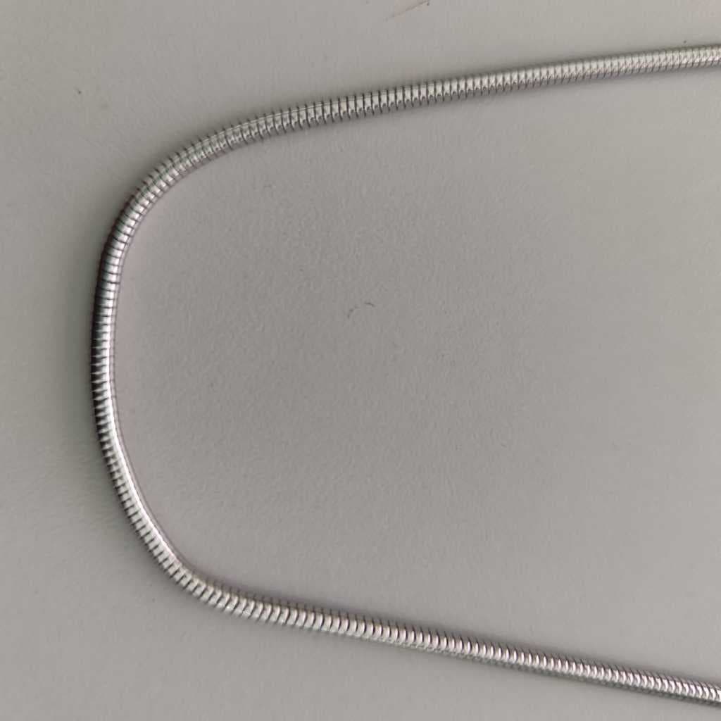 Corrente Prata Rabo De Rato Aço Inox 316l 60 cm 2mm Fininha Infantil