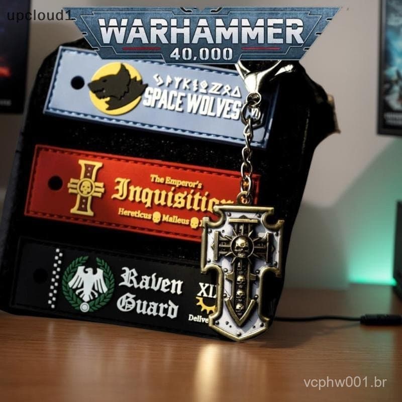 [upcloud1] Novo Warhammer 40K Periféricos De Jogo Criativo Crânio Cruz Chaveiro Retro Estilo Punk Pendurado Meninos Bols
