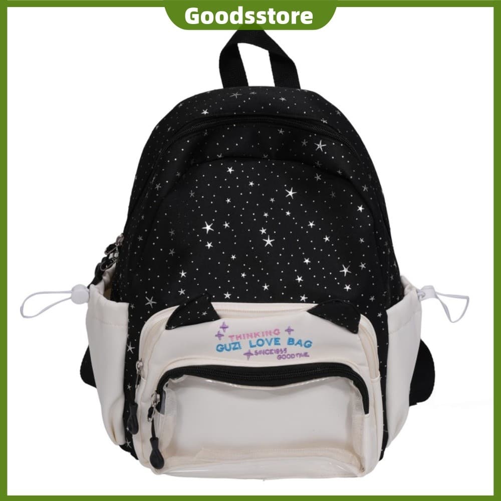 Bolsa Escolar De Estudante Transparente Com Design De Bolso Pequeno Mochila De Viagem Infantil Cutecore Para Meninas E M