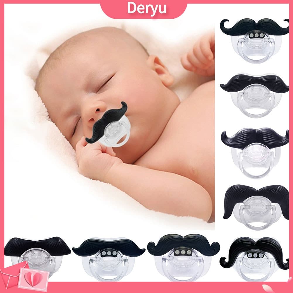 Chupeta de Silicone Divertida Deruiyu (com Bigode) / Chupeta de Silicone para Bebês OKGK