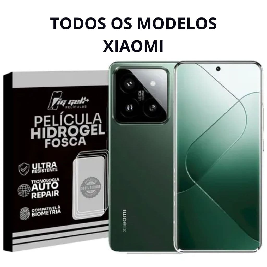 Película Hidrogel Fosca Xiaomi (Todos os Modelos) - Anti-Reflexo e Toque Premium