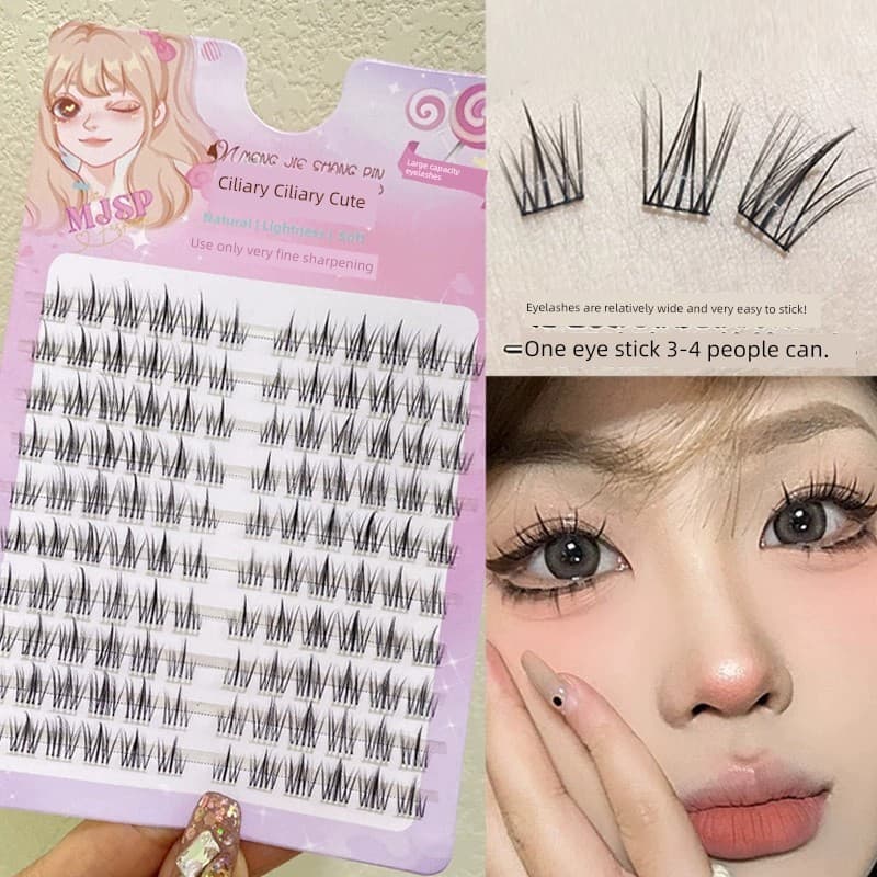 | cílios tufinho gatinho | cílios tufinho fox eyes 【cílios com cola e pinça】 ✺Cílios fofos Produto de moda Cílios postiç