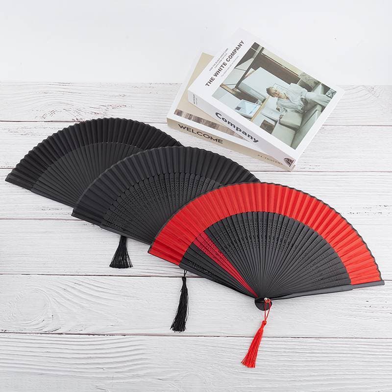 [T & B] Ventilador Dobrável Estilo Chinês Feminino Leque De Dança Clássica Artesanal (br)