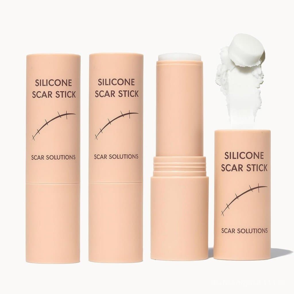 Bastão de silicone para remoção de cicatrizes, 60% de silicone, adequado para rosto e corpo, aplicador de massagem manua