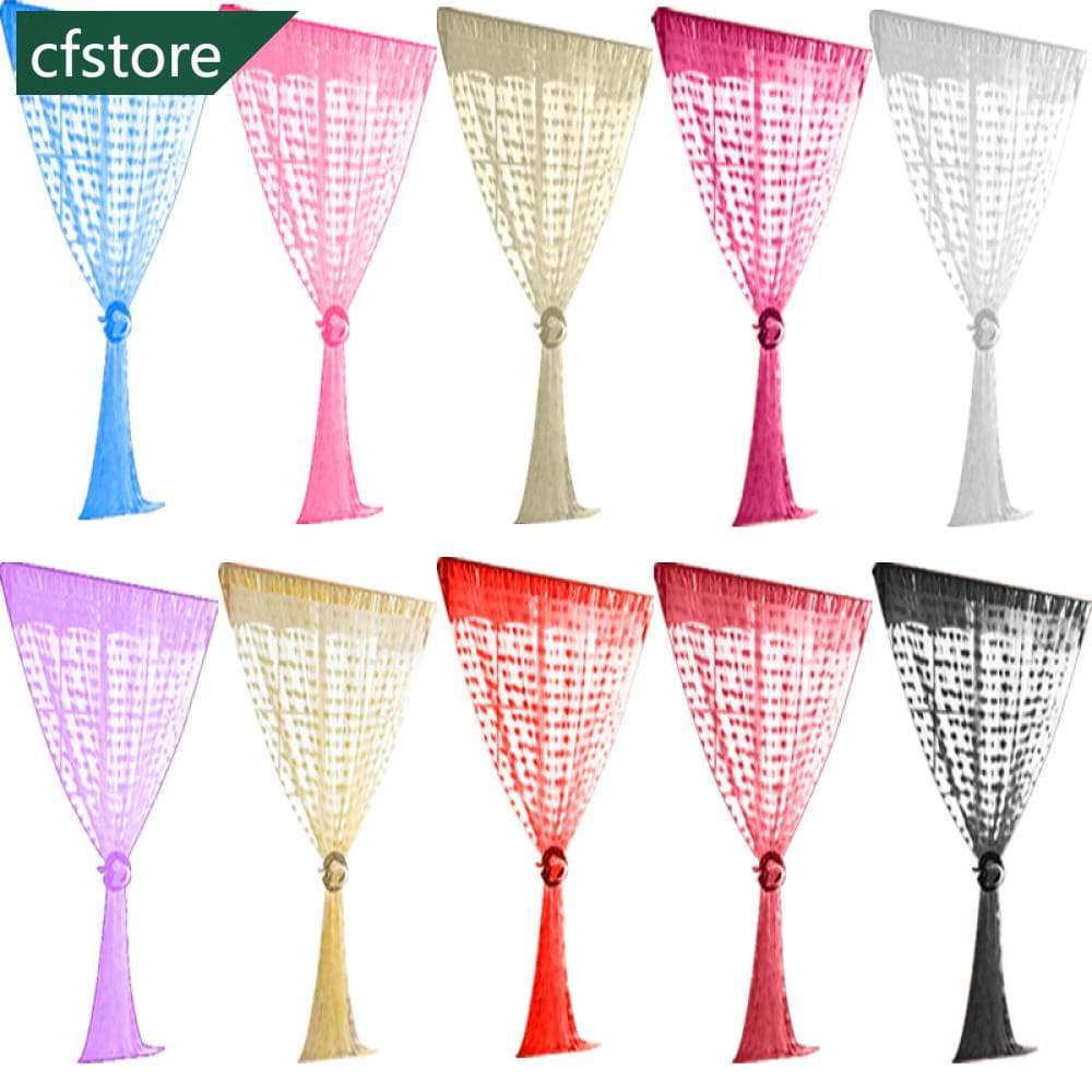 Romântico Colorido Linha Padrão De Amor Cortinas De Cordas Janelas De Casa Para Ornamentos De Sala De Estar P8S4
