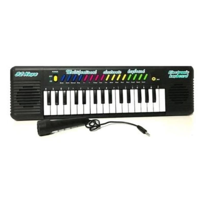 Teclado Musical Eletronico Infantil 32 Teclas Com Microfone Piano Digital Educativo Sons E Ritmos Pronta Entrega