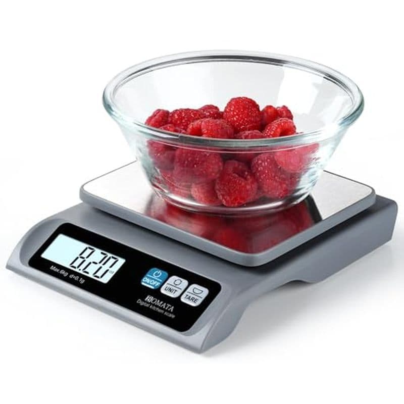 Balança De Alimentos Bomta 0.1g/13lb , Recarregável Por USB , Digital De Cozinha Com Panela Removível De Aço Inoxidável
