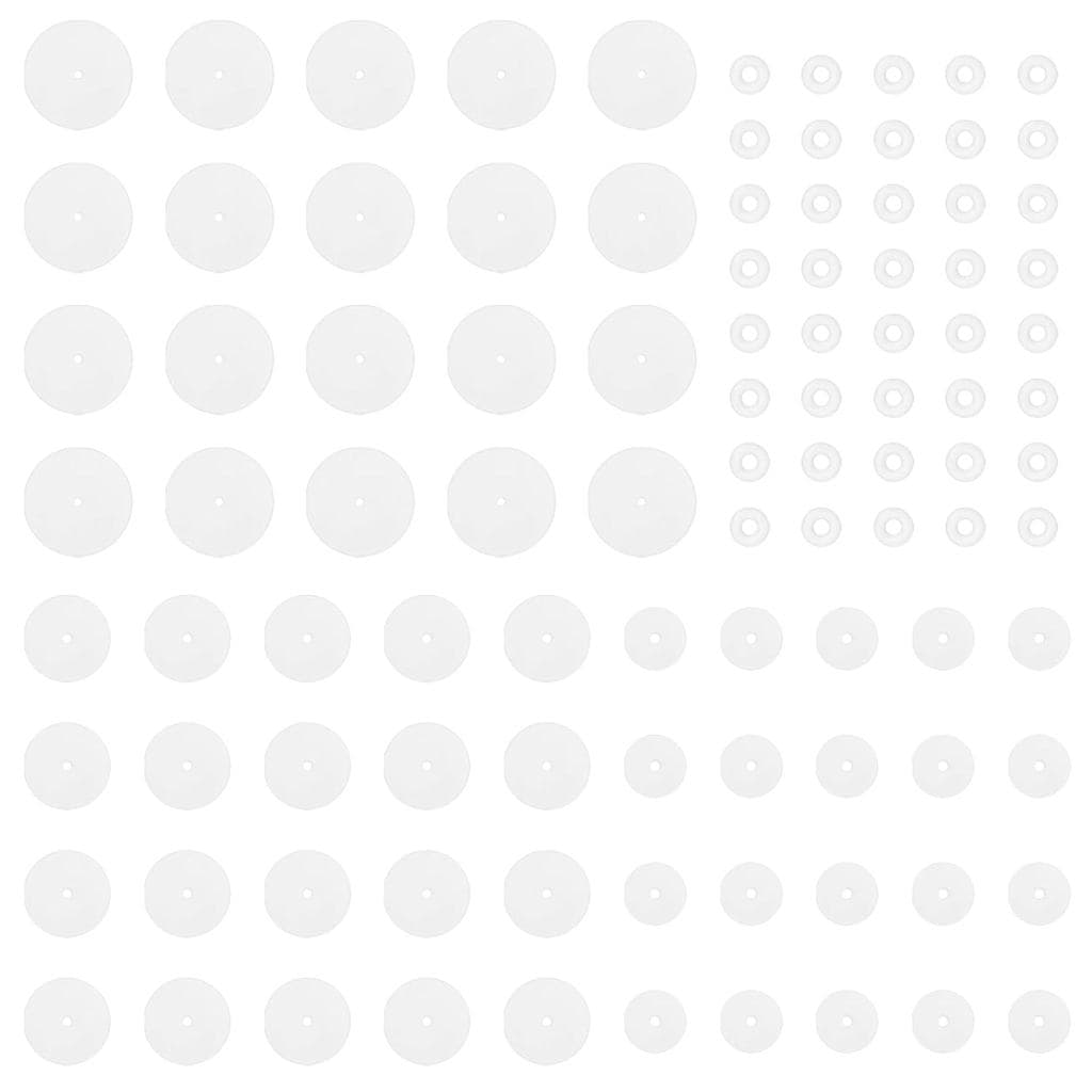100 Peças de Discos de Silicone para Piercing, Discos Anti-Puxão para Piercing, Protetores Transparentes para Brincos, D