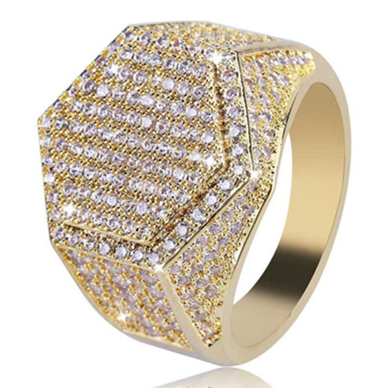 Anel masculino com motivo de masturbação, em estoque, anel totalmente cravejado de diamantes VUTW LBZ4