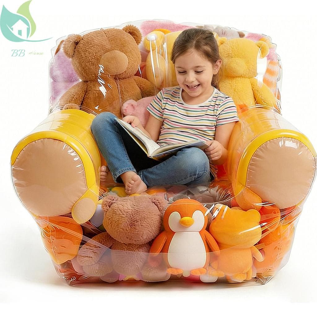 180L PVC Transparente Brinquedo De Pelúcia Capa De Assento Claro Animal Cadeira Para Sala De Jogos Quarto Do Miúdo SHOPQ