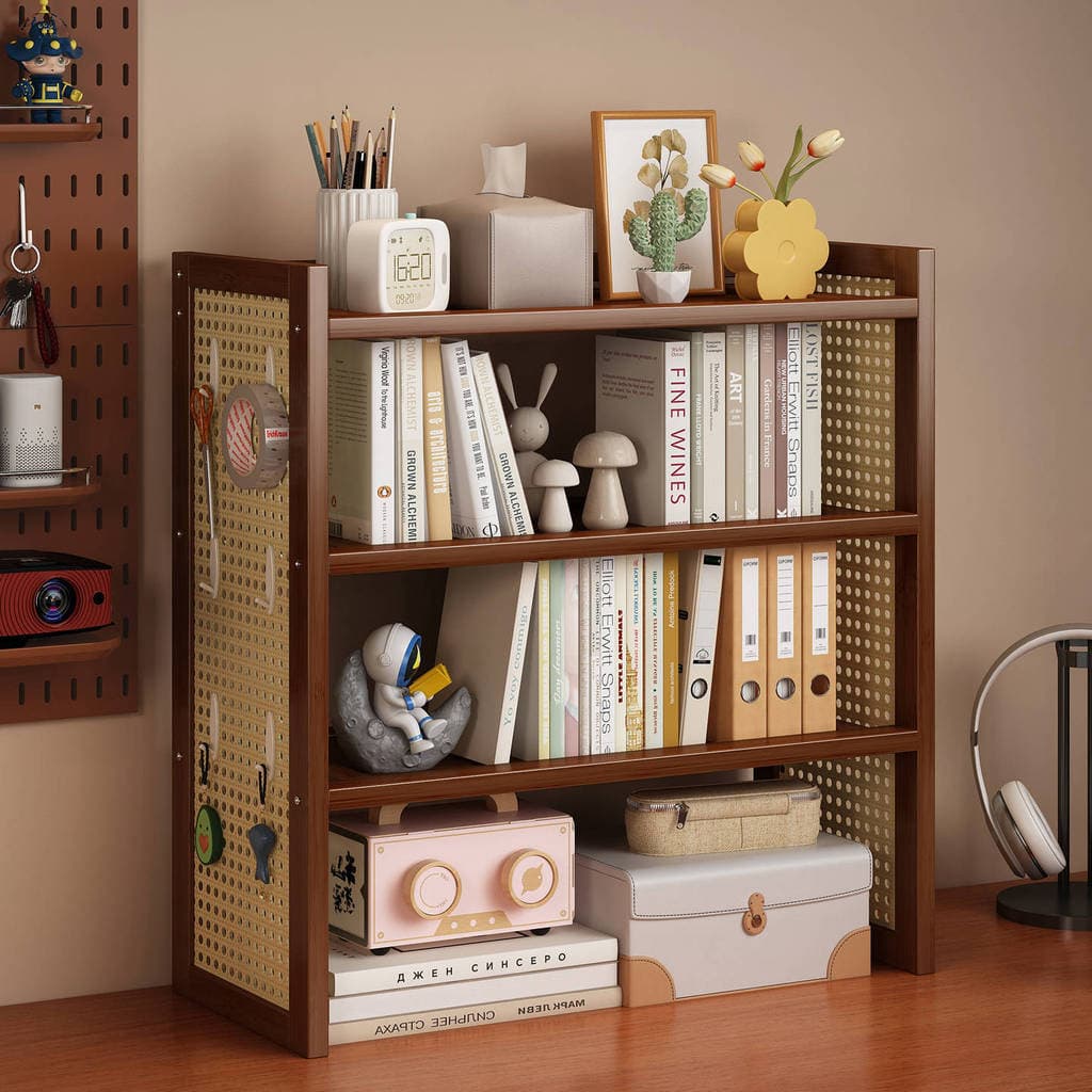 Prateleira para livros, prateleira para armazenamento de livros, mesa de escritório, organizador de mesa simples, estant