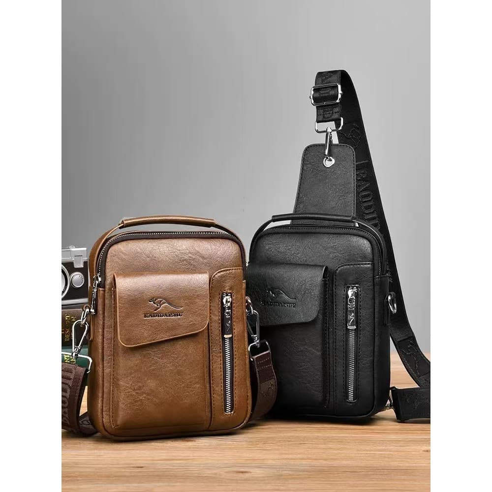 Canguru bolsa mensageiro de ombro masculina moda bolsa de peito Casual portátil bolsa de negócios Commuter bolsa mensage