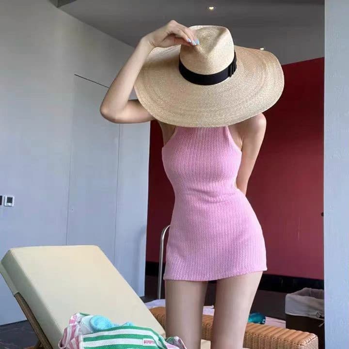Maiô feminino 2026 novo estilo de venda quente estilo capa barriga mais magro olhar saia estilo de uma peça High-End pri
