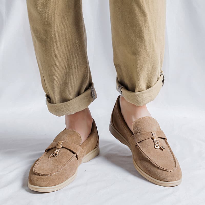 Moda Casual Retro sapatos de couro masculino apontou Toe fosco couro genuíno deslizamento em mocassins versão coreana co