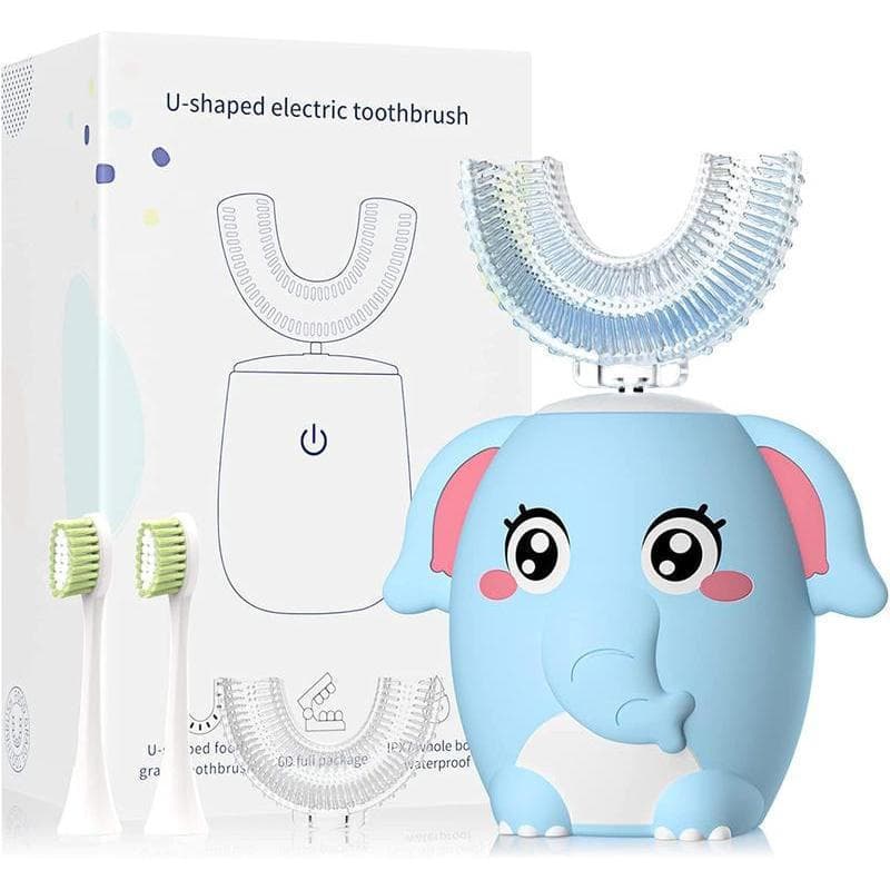 Escova de Dentes Elétrica Infantil Tipo U, Escova de Dentes Sônica Recarregável para Crianças, Escova de Dentes para B