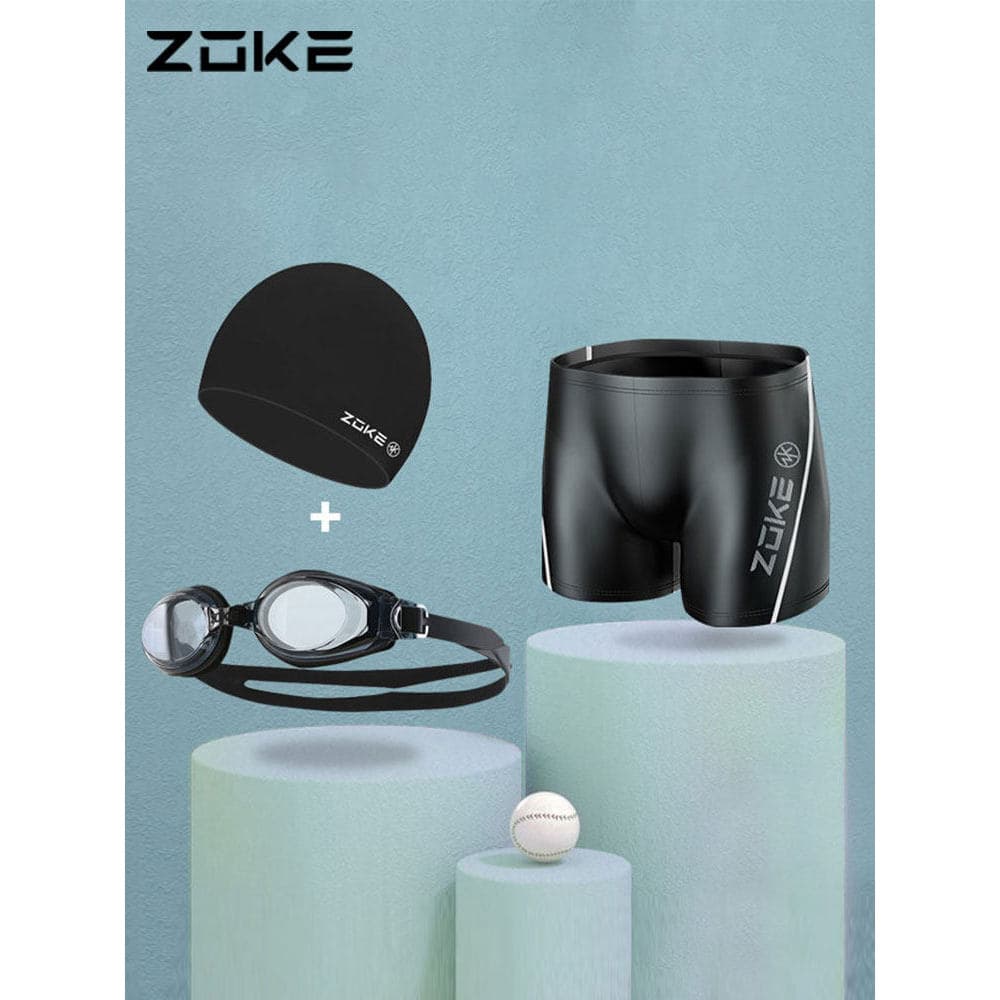 Zoke Boxer masculino calção de banho zoke HD à prova dwaterproof água Anti-nevoeiro óculos de natação à prova dwaterproo