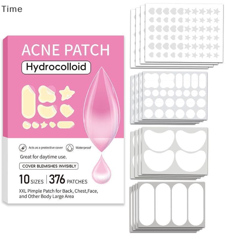 Time Large Pimple Patches Em Massa Para Rosto Hidrocolóide Adesivos Invisíveis Acne Vários Formatos Cobrir O Corpo Testa