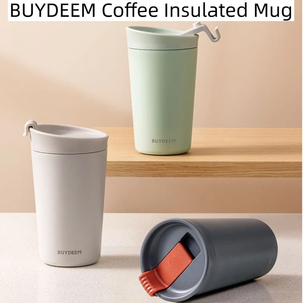 Buydeem copo térmico de café, todo Material de qualidade alimentar, copo térmico de água, forro de aço inoxidável, copo