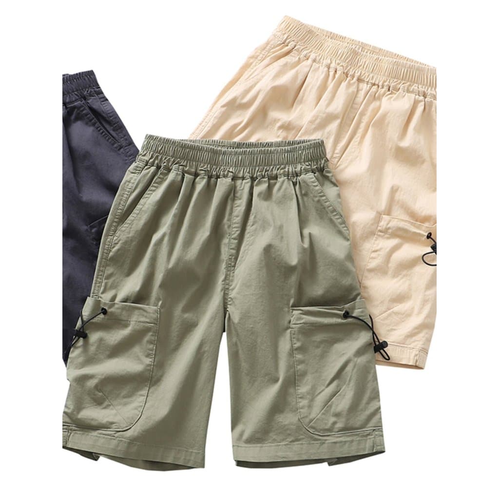 Oferta especial de verão respirável fino macio Wicking Shorts de bolso infantil cintura elástica calças médias para meni
