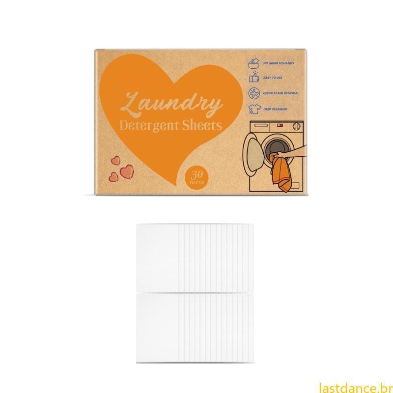 Folhas Detergente Para A Roupa Las 30 Unidades Concentradas Líquidos Roupas Viagens