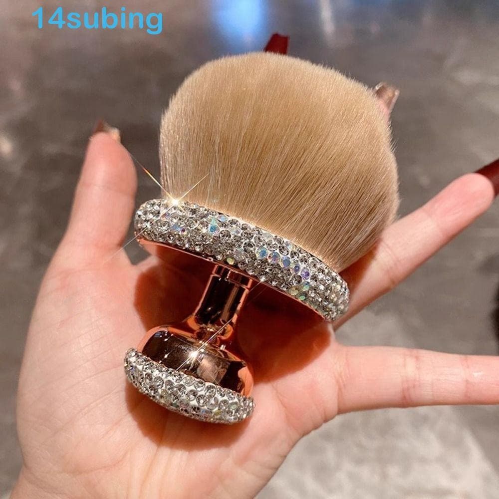 SUBING Pincel Incrustado De Strass , De Maquiagem Fofo Ultrafino Bling Durável Com Cabeça De Cogumelo