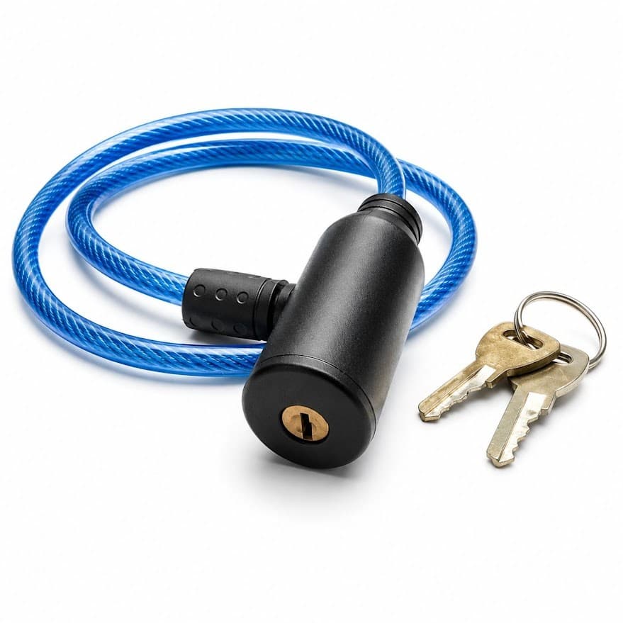 Cadeado Aço Anti Furto Roubo Para Bicicleta Bike Motos Portões Seguro Proteção 62cm X 6mm