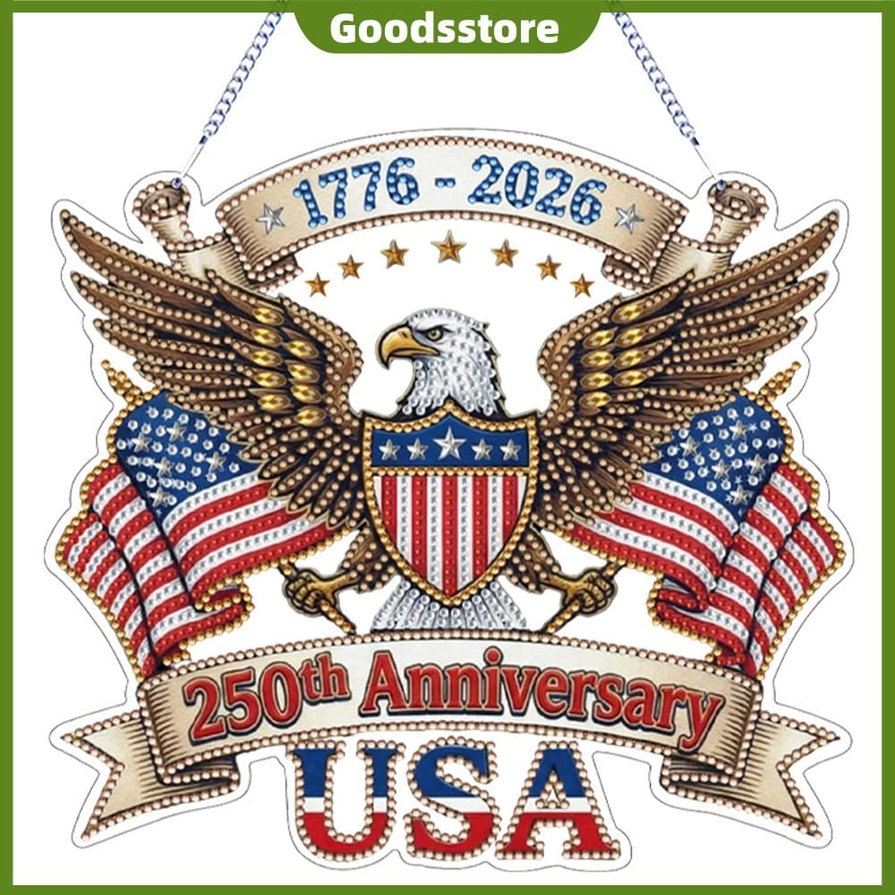 Dia Da Independência Águia 250o 2D/Flat DIY PET Cristal Pintura Artesanato Kit Forma Especial Decoração De Casa [Goodsst